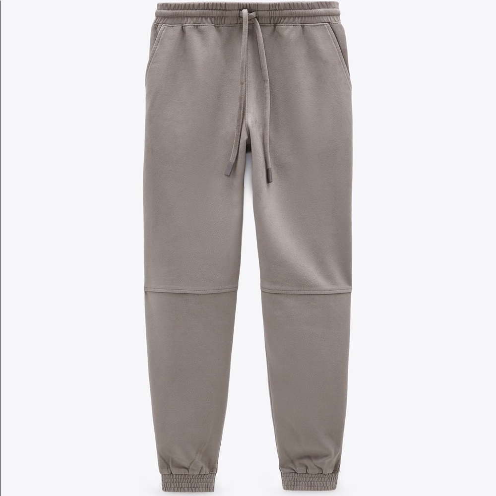 ZARA‎ FAUX SUEDE JOGGING PANTS